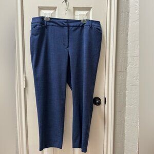 Talbots 18W Textured Hampshire Ankle Pants, Blue